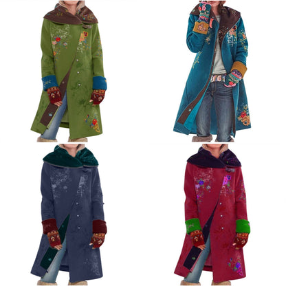 "Sinerra" Eleganter Mantel Mit Blumenmuster