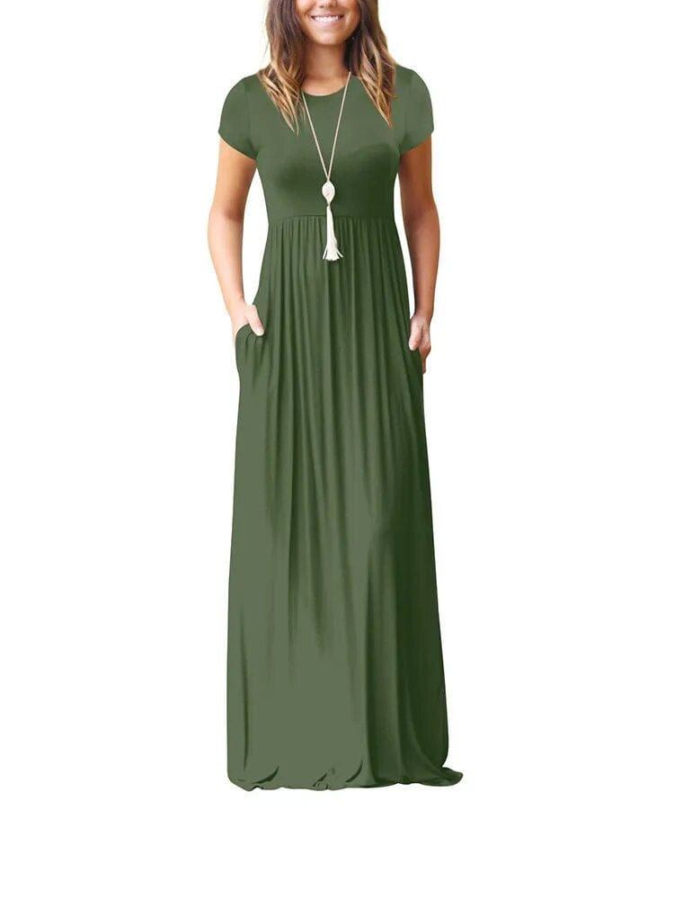 JERALYN - Maxikleid mit kurzen Ärmeln