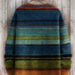 Aclado - Vintage Streifen Kunstdruck Casual Strickpullover