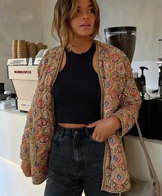 Geblümter gesteppter Kimono für Damen - Ricarda