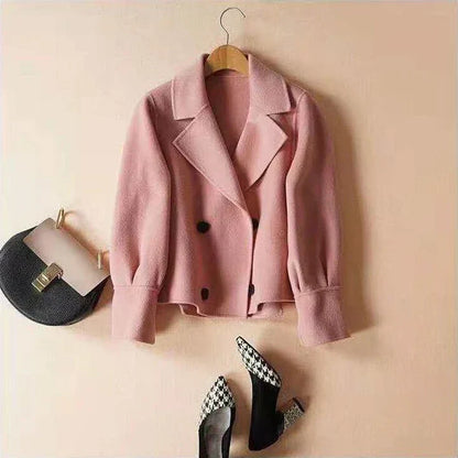 Kurzer einfarbiger damenmantel - Susi