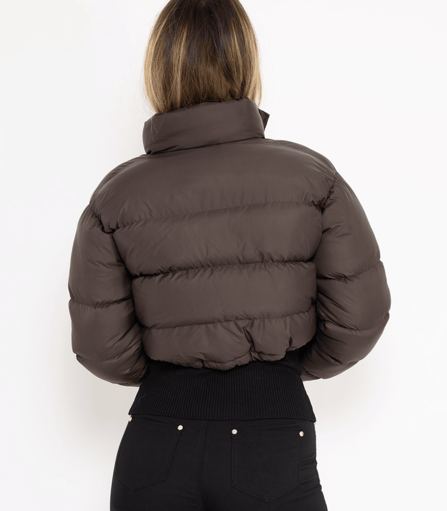 Kurze Pufferjacke mit Kordelzug - Carry