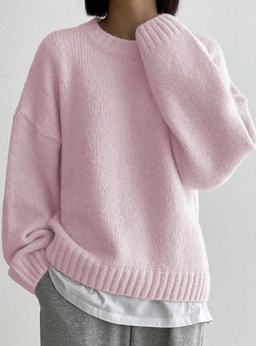 Rosa schlichter Pullover - Felicidad