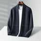 Jacquard-Strickjacke aus reiner Wolle