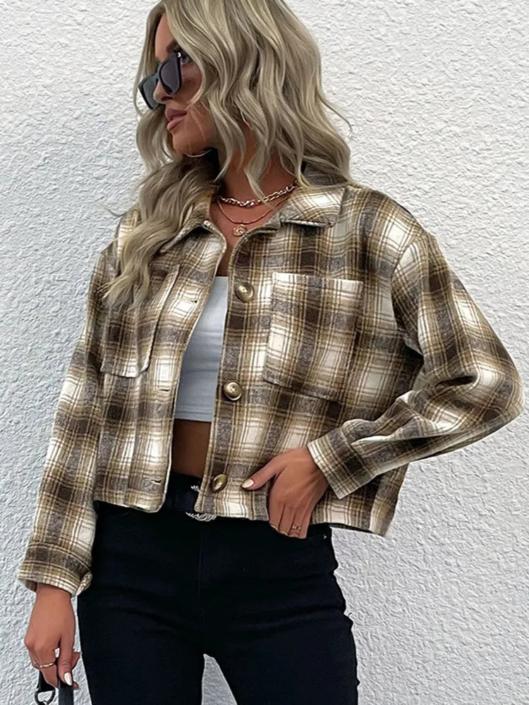 Kurze karierte Jacke - Henriette