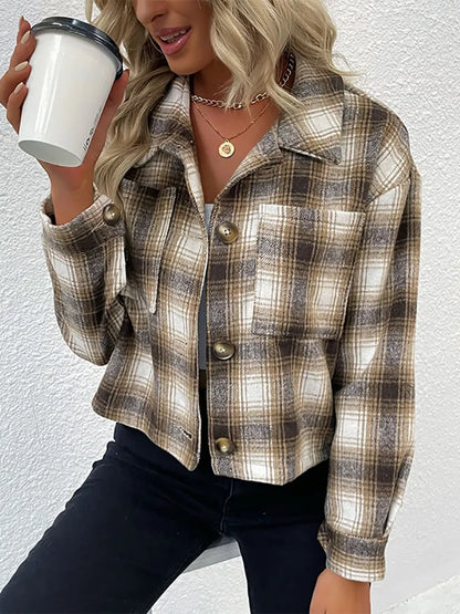 Kurze karierte Jacke - Henriette