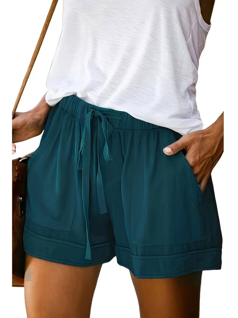 Blauer Freizeit-Shorts - Lena