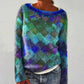Bunter Musterpullover – Künstlerische Energie mit verspielter Eleganz