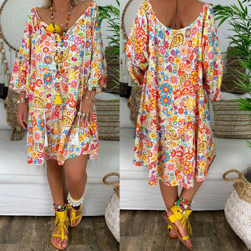 "Sunny" Designer-Boho-Kleid