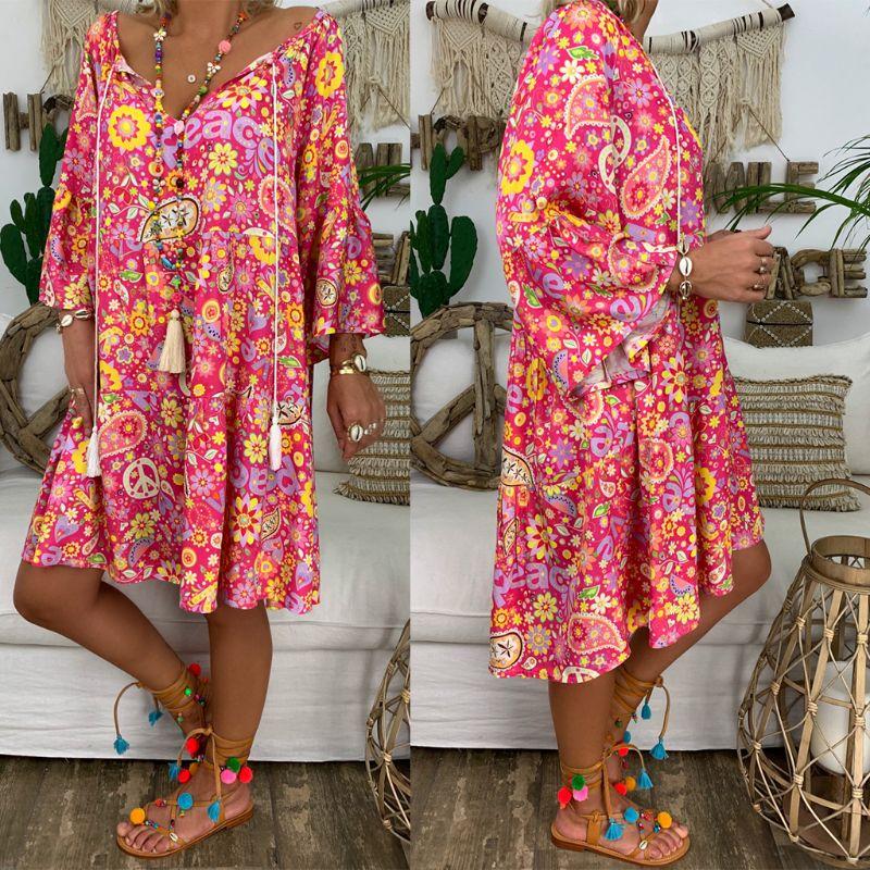 "Sunny" Designer-Boho-Kleid