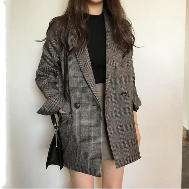 Karierter Oversize Blazer