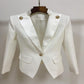 Designer Satin-Kragen Blazer