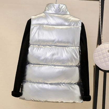 Glänzende ärmellose Weste