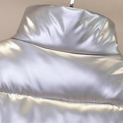 Glänzende ärmellose Weste