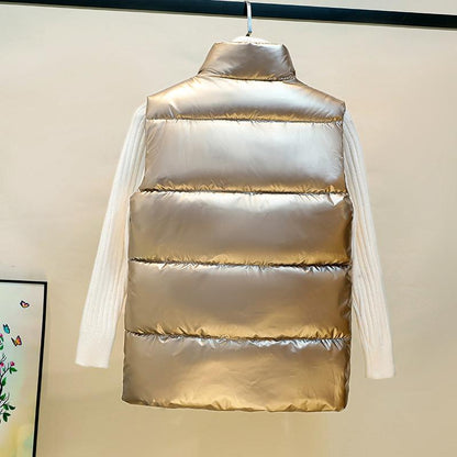 Glänzende ärmellose Weste