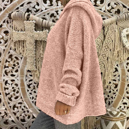 "Valeria" Lässiger Strick-Hoodie