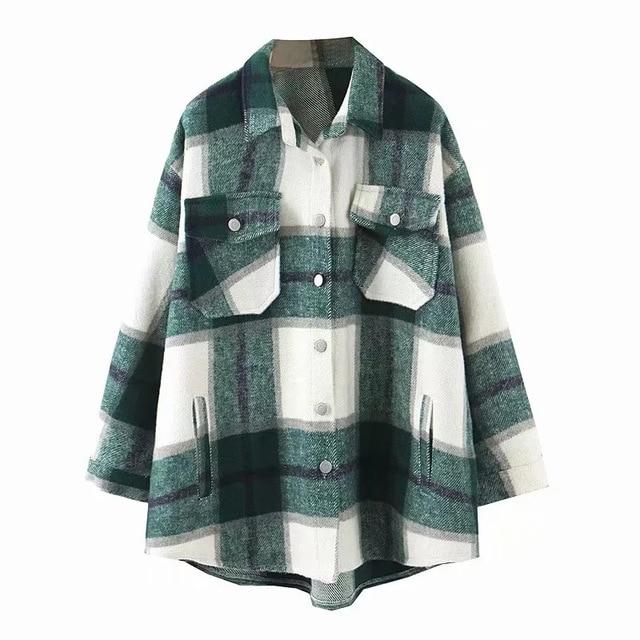 Modische Oversize Hemd-Jacke