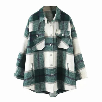 Modische Oversize Hemd-Jacke