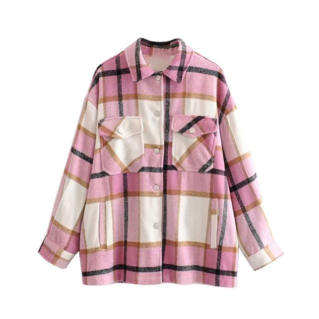 Modische Oversize Hemd-Jacke
