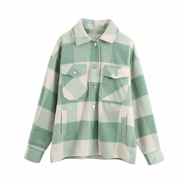 Modische Oversize Hemd-Jacke