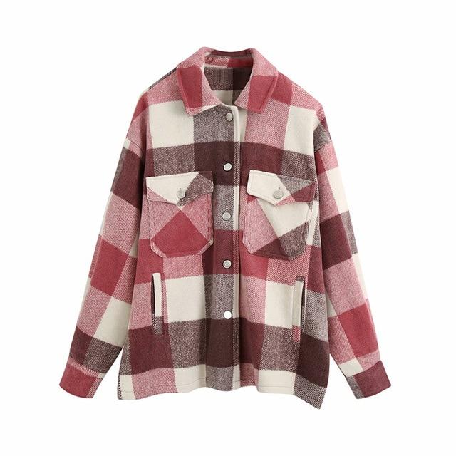 Modische Oversize Hemd-Jacke