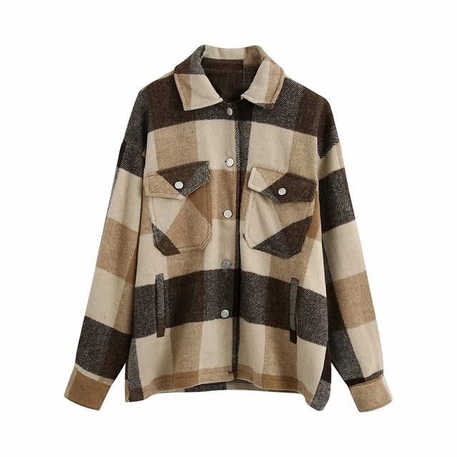 Modische Oversize Hemd-Jacke