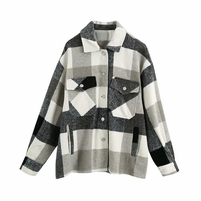 Modische Oversize Hemd-Jacke