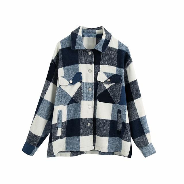 Modische Oversize Hemd-Jacke