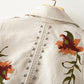 "Lina" Lederjacke mit Blumenprint