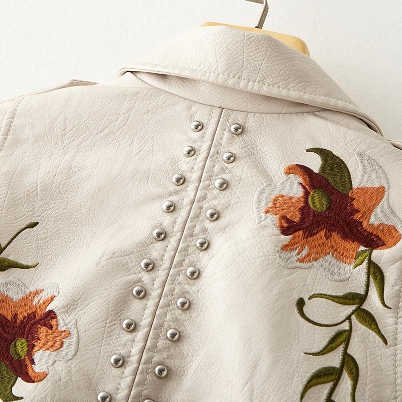 "Lina" Lederjacke mit Blumenprint
