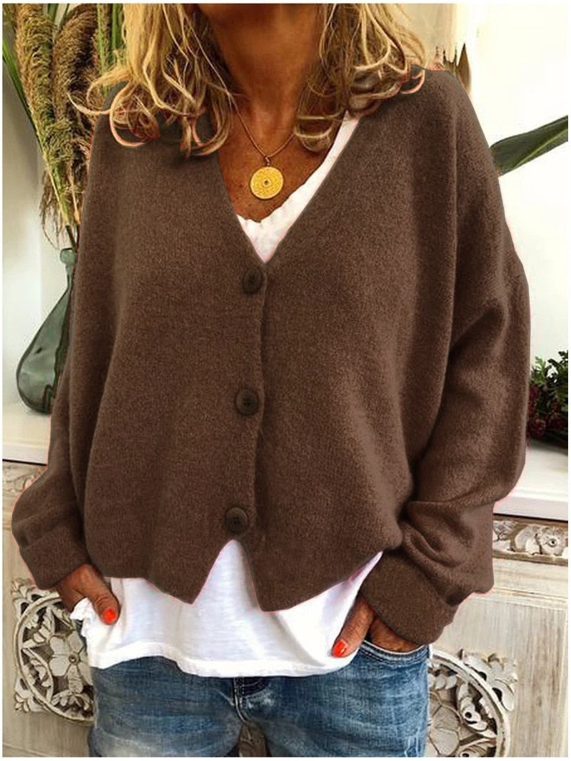 "Sabrina" Weiche Strickjacke