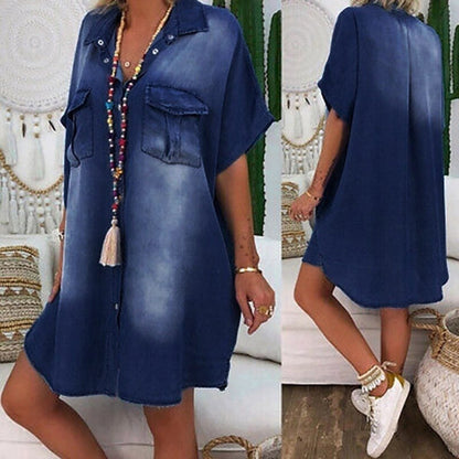 "Vittoria" Designer-Denim-Kleid