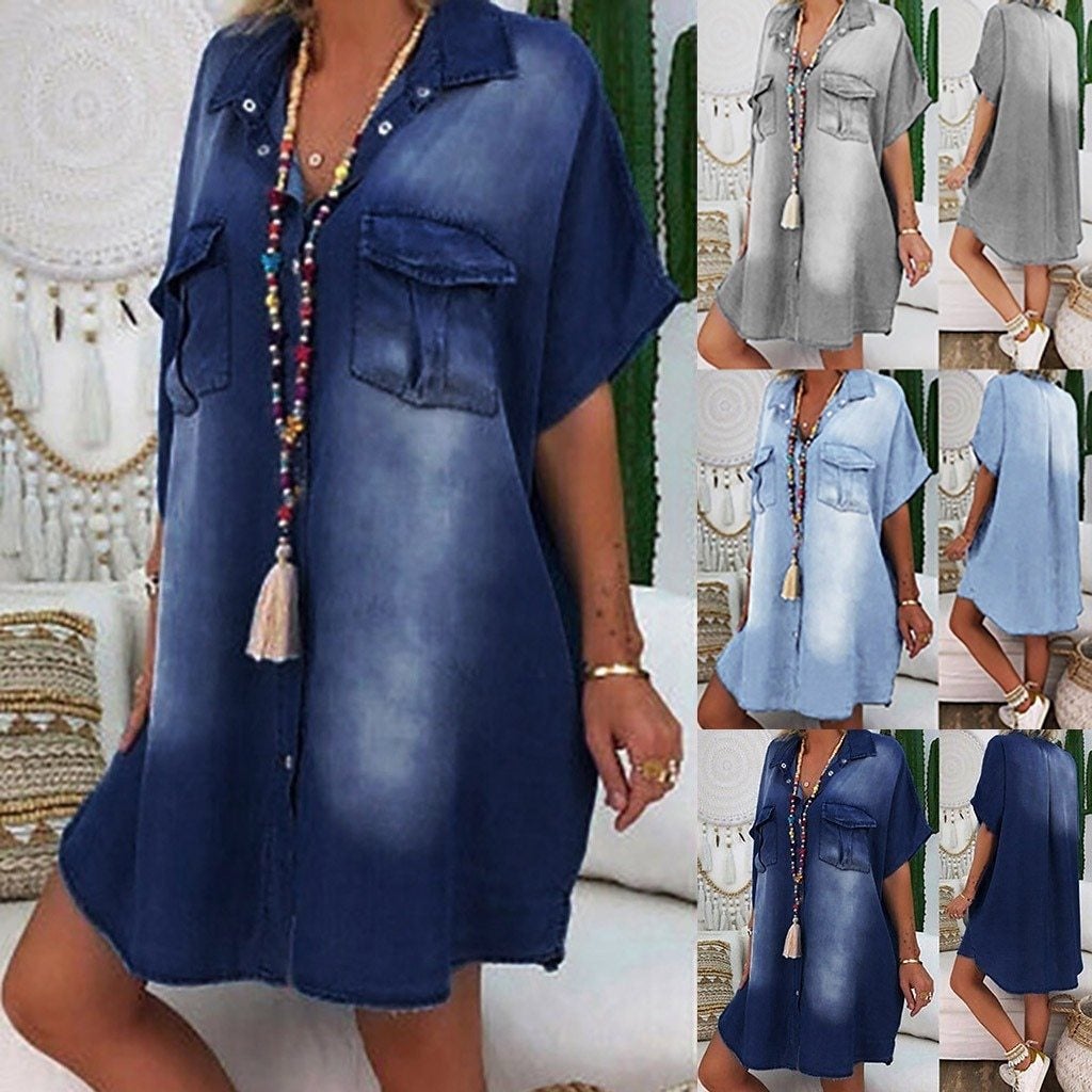 "Vittoria" Designer-Denim-Kleid