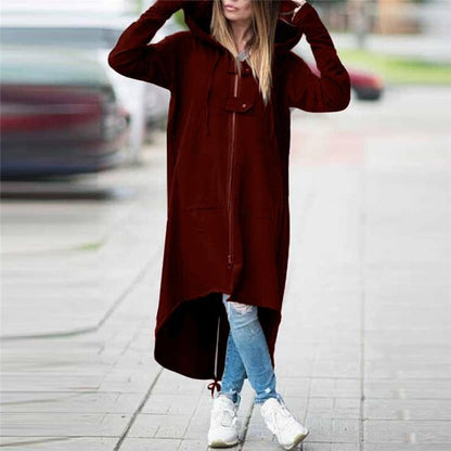 "Sarah" Sportliche Long-Sweatjacke
