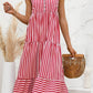 "Nedda" Gestreiftes Designer-Kleid