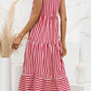 "Nedda" Gestreiftes Designer-Kleid