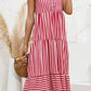 "Nedda" Gestreiftes Designer-Kleid