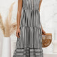 "Nedda" Gestreiftes Designer-Kleid