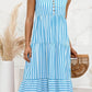 "Nedda" Gestreiftes Designer-Kleid