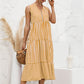 "Nedda" Gestreiftes Designer-Kleid