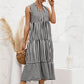 "Nedda" Gestreiftes Designer-Kleid
