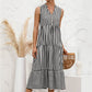 "Nedda" Gestreiftes Designer-Kleid