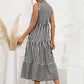 "Nedda" Gestreiftes Designer-Kleid
