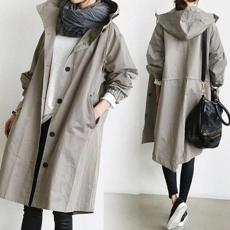 "Monika" Langer Windbreaker-Mantel