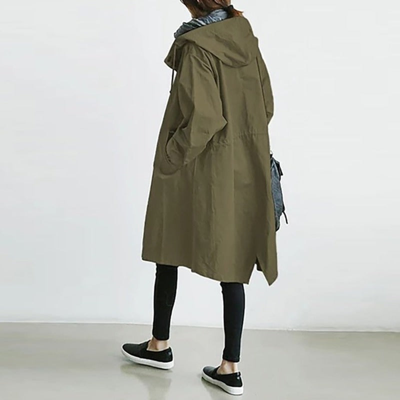 "Monika" Langer Windbreaker-Mantel