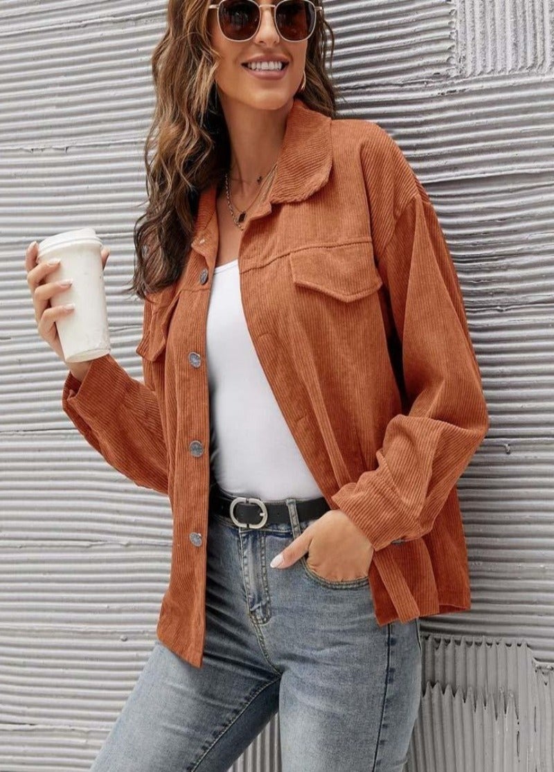 "Silvia" Moderne Cordjacke