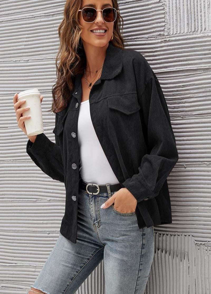 "Silvia" Moderne Cordjacke