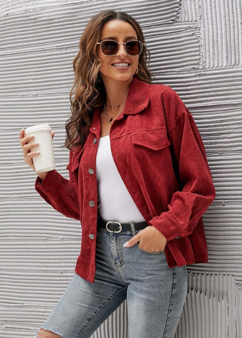 "Silvia" Moderne Cordjacke