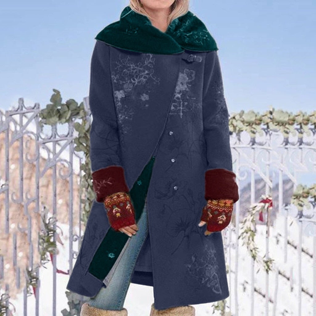 "Sinerra" Eleganter Mantel Mit Blumenmuster