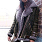 "Elena" Oversize Lammfelljacke